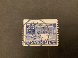 Riksdagen facit nr 243 stämplat märke med lödskarvslinje