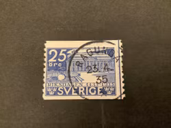 Riksdagen stämplat märke facit nr 243 med lödskarvslinje