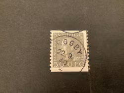 Gustaf V profil vänster facit nr 192 stämplat med lödskarvslinje