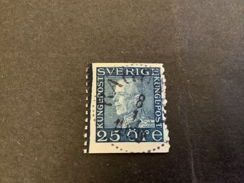 Gustaf V profil vänster facit nr 183 med lödskarvslinje