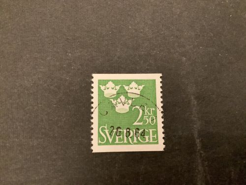 Tre kronor facit nr 313 praktstämplat GÄVLE 1