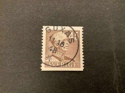 Gustaf V profil höger facit nr 282 praktstämplat GUXÅS