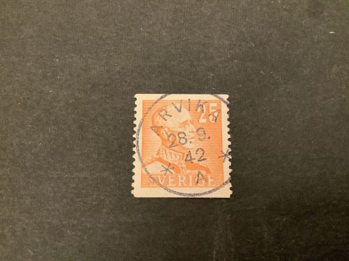 Gustaf V profil höger facit nr 277 praktstämplat ARVIKA