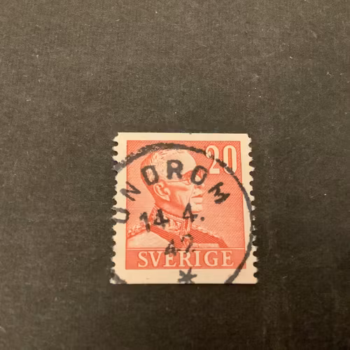 Gustaf V profil höger facit nr,276 A praktstämplat UNDROM