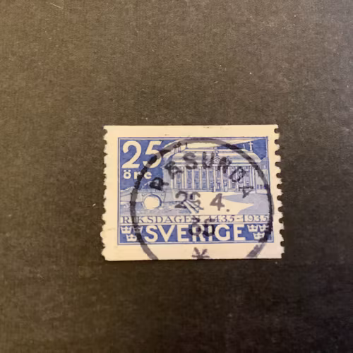 Riksdagen facit nr 243 praktstämplat RÅSUNDA