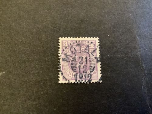 Lilla riksvapnet facit nr 74  lyxstämplat MOTALA