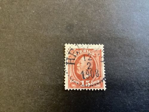 Oscar II facit nr 55 praktstämplat HEBERG