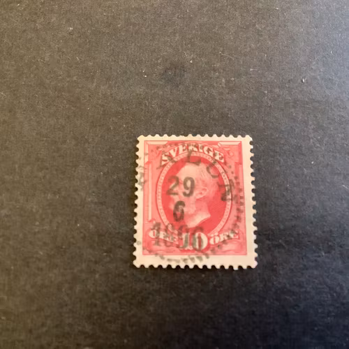 Oscar II facit nr 54 lyxstämplat FALUN