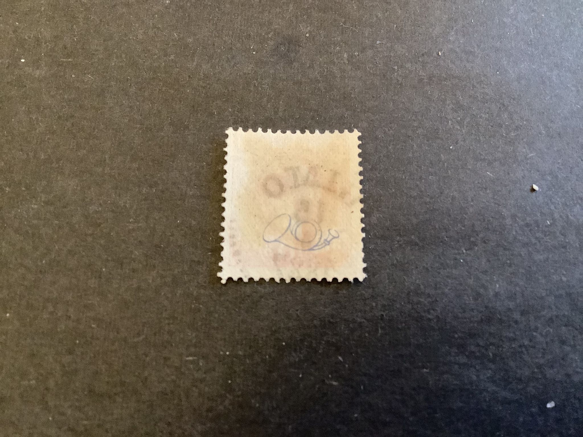 Oscar II posthorn facit nr 45 praktstämplat GIMO