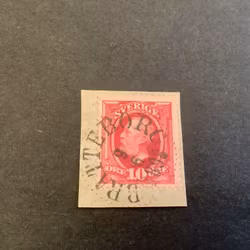 Oscar II facit nr 54 praktstämplat på klipp BRATTEBORG