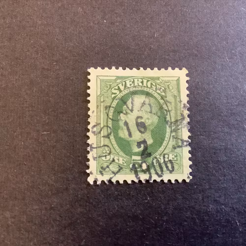 Oscar II facit nr 52 praktstämplat HUSQVARNA