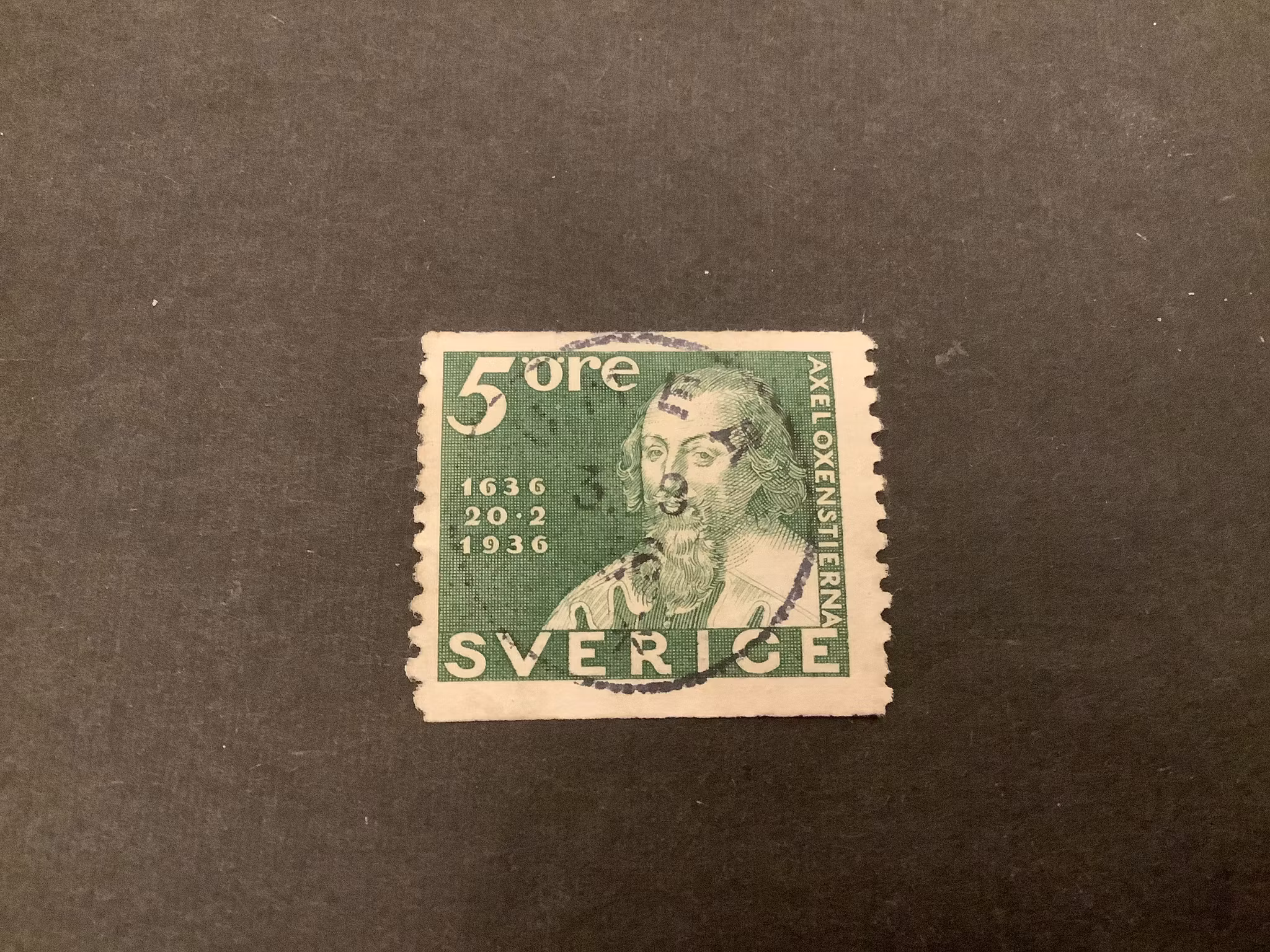 Postverket facit nr 246 A stämplat med dubbelprägling