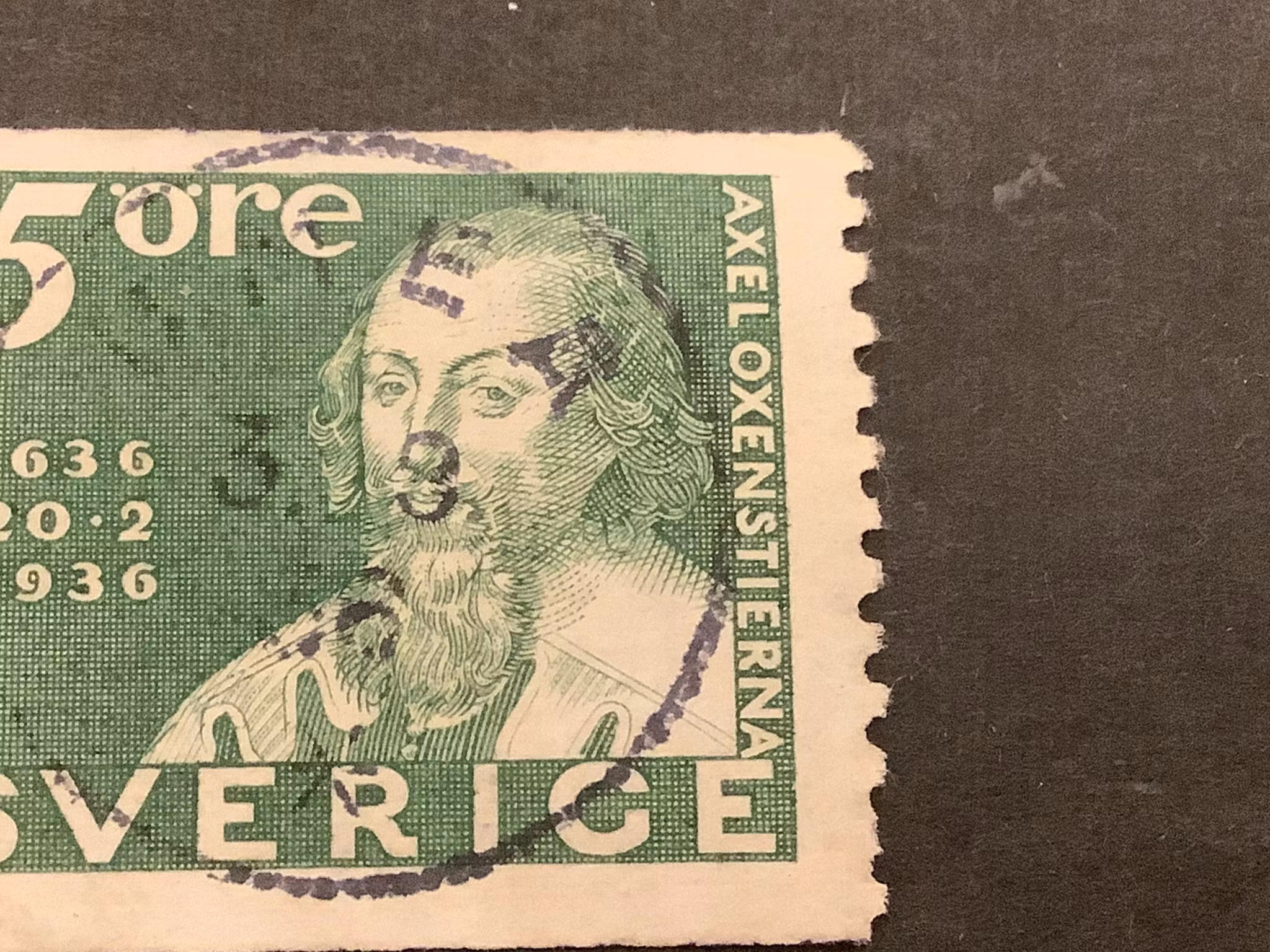 Postverket facit nr 246 A stämplat med dubbelprägling