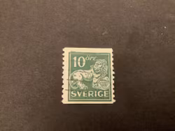 Stående lejon stämplat med vm våglinjer+KPV, facit nr 144 A cxz