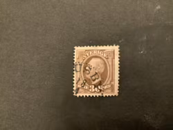 Oscar II facit nr 58 stämplat med omvänt vm krona