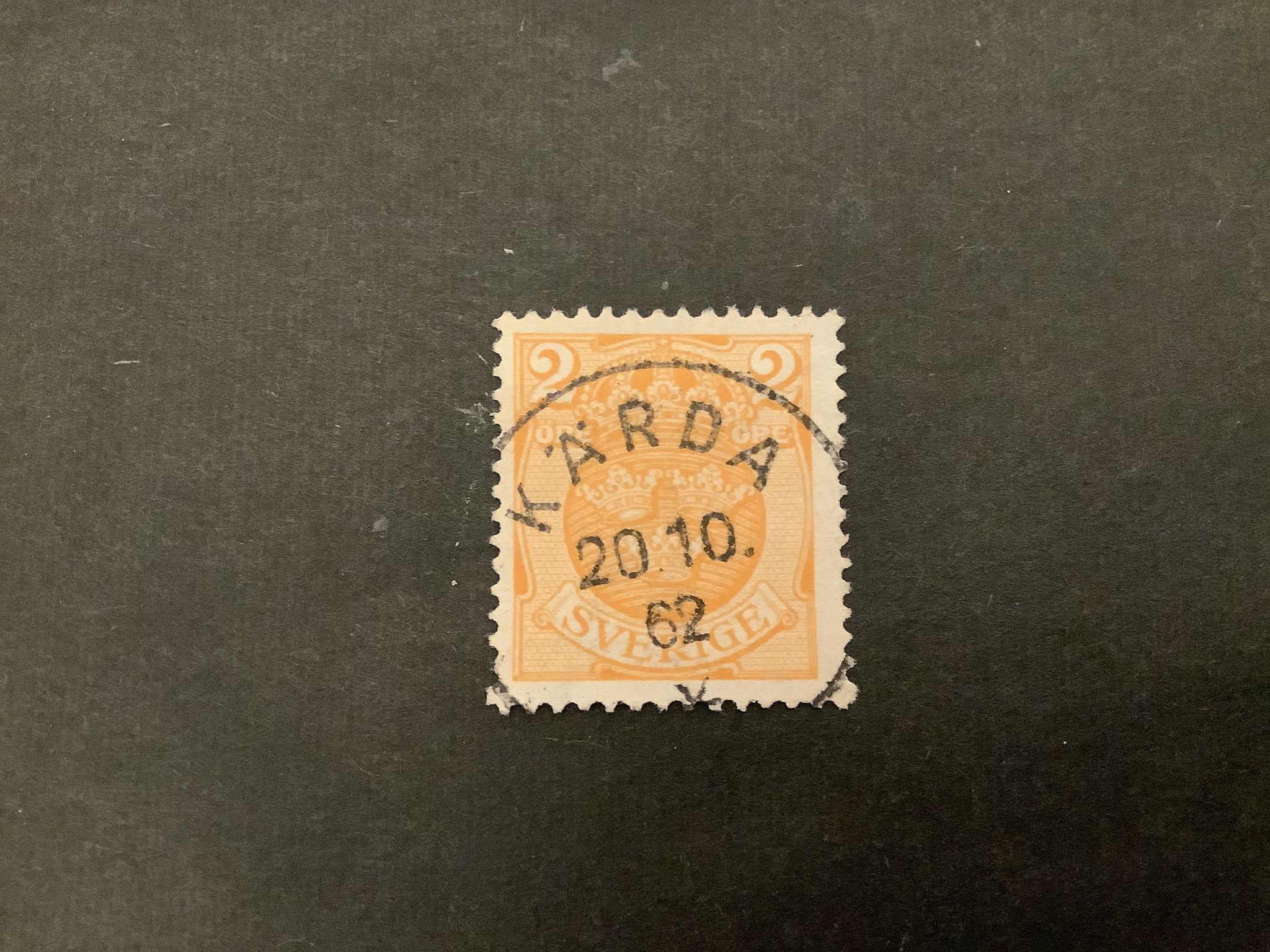 Lilla riksvapnet facit nr 72 praktstämplat KÄRDA