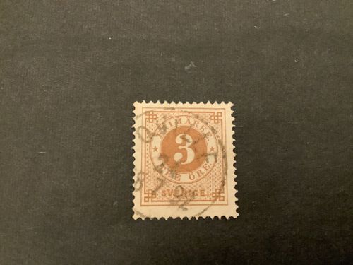 Ringtyp posthorn facit nr 41 praktstämplat QVILLE