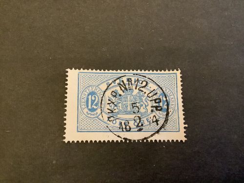 Tjänstefrimärke T 14 lyxstämplat PKXP No 12 UPP