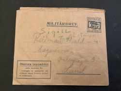Militärbrev med försöksstämpel 751 53