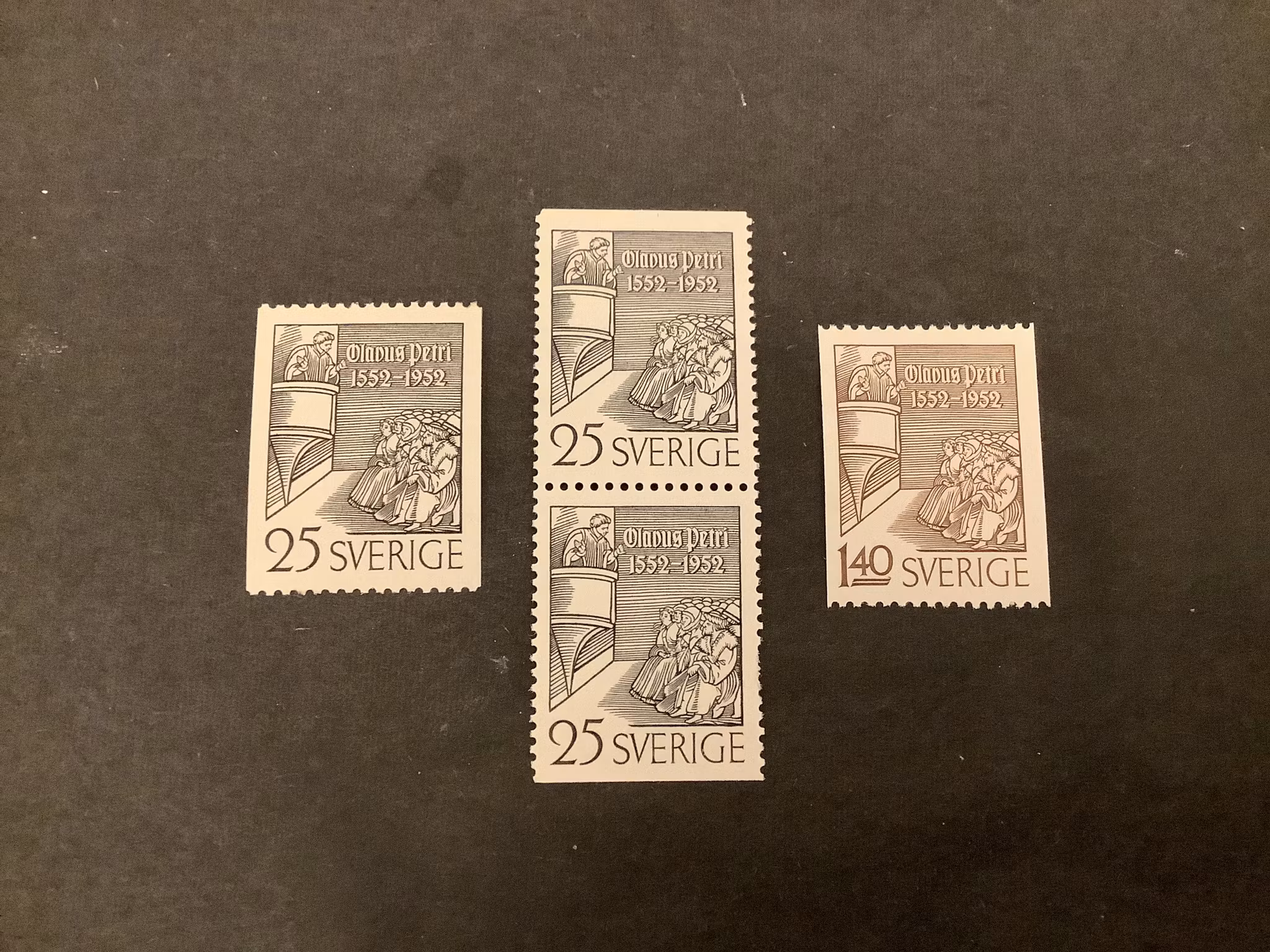 Olavus Petri facit nr 440-441 postfrisk serie