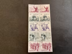 Fria kristna samfund facit nr 1033-1037  stämplat block