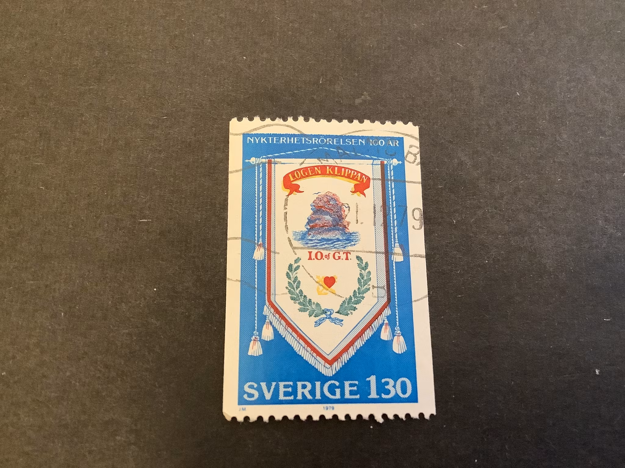 Svenska nykterhetsrörelsen facit nr 1089 V med föskjutet tryck