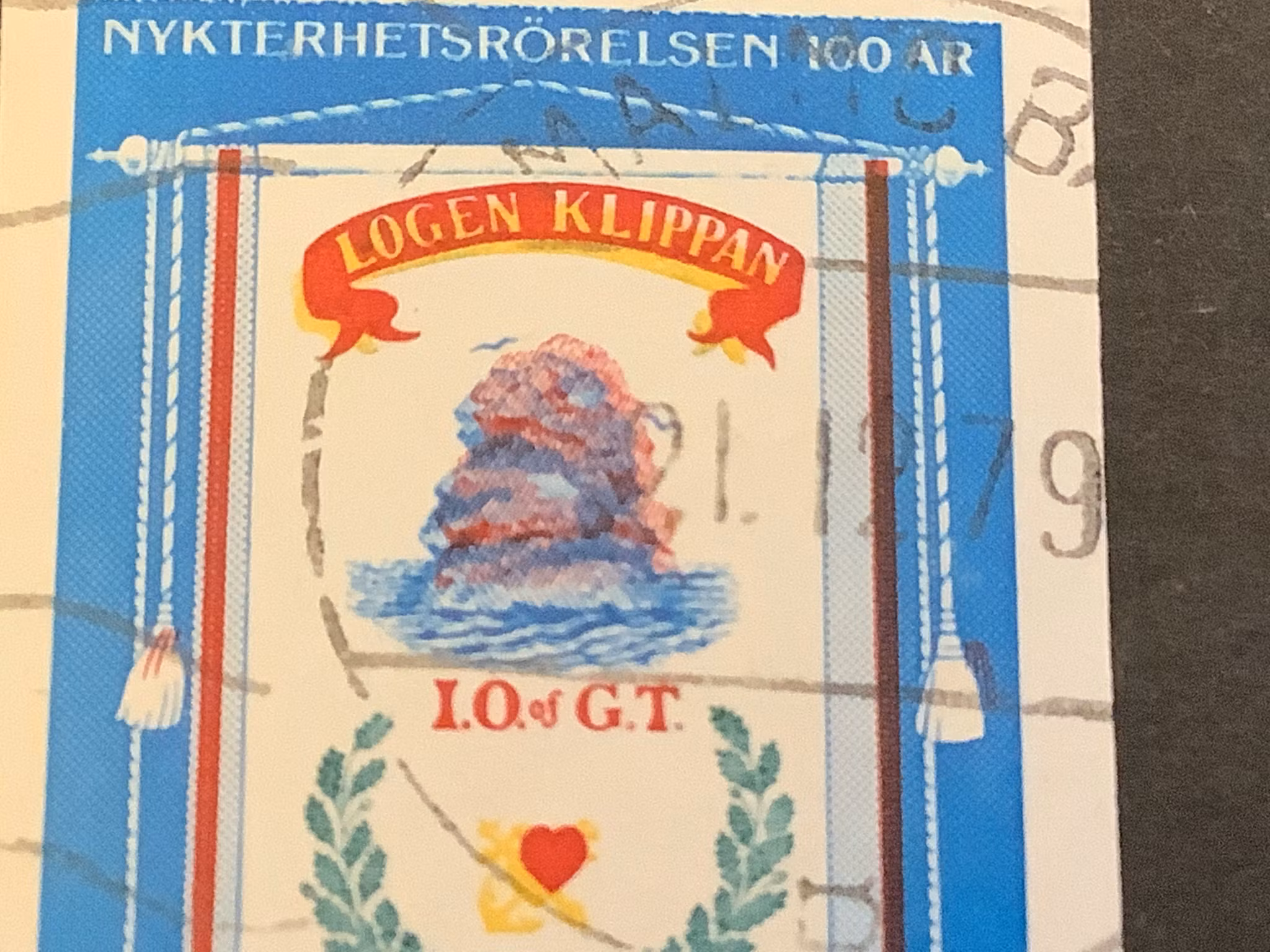 Svenska nykterhetsrörelsen facit nr 1089 V med föskjutet tryck