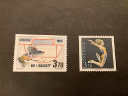 VM i Sverige 1995 facit nr 1886-1887 postfriska märken