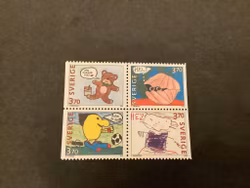 Hälsningsfrimärken IV facit nr 1912-1915 i postfriskt block