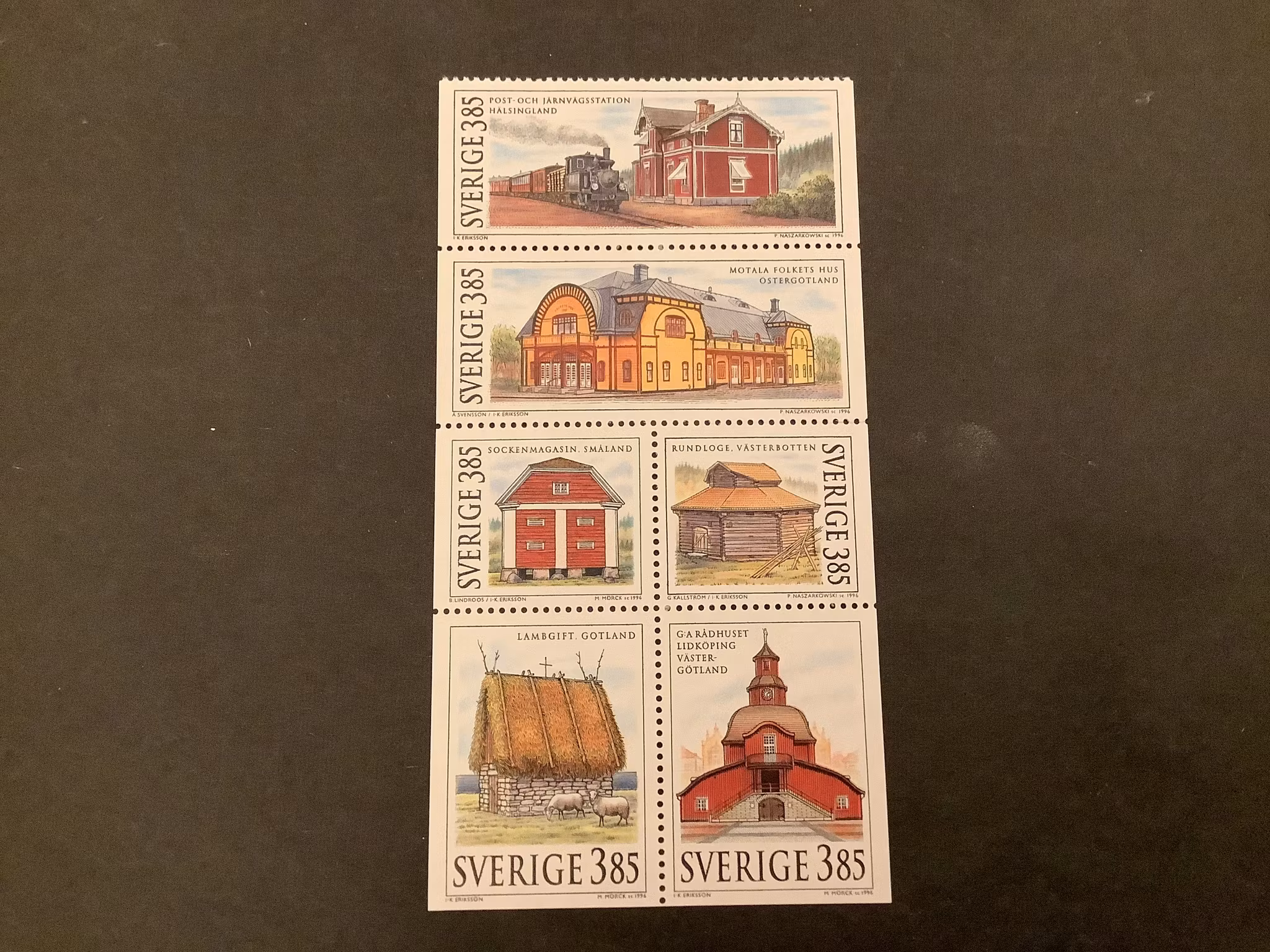 Svenska hus 2 facit nr 1950-1955 postfriskt häftesblock