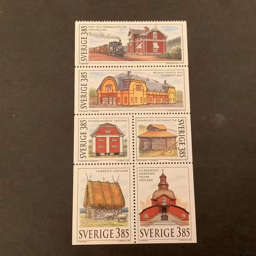 Svenska hus 2 facit nr 1950-1955 postfriskt häftesblock