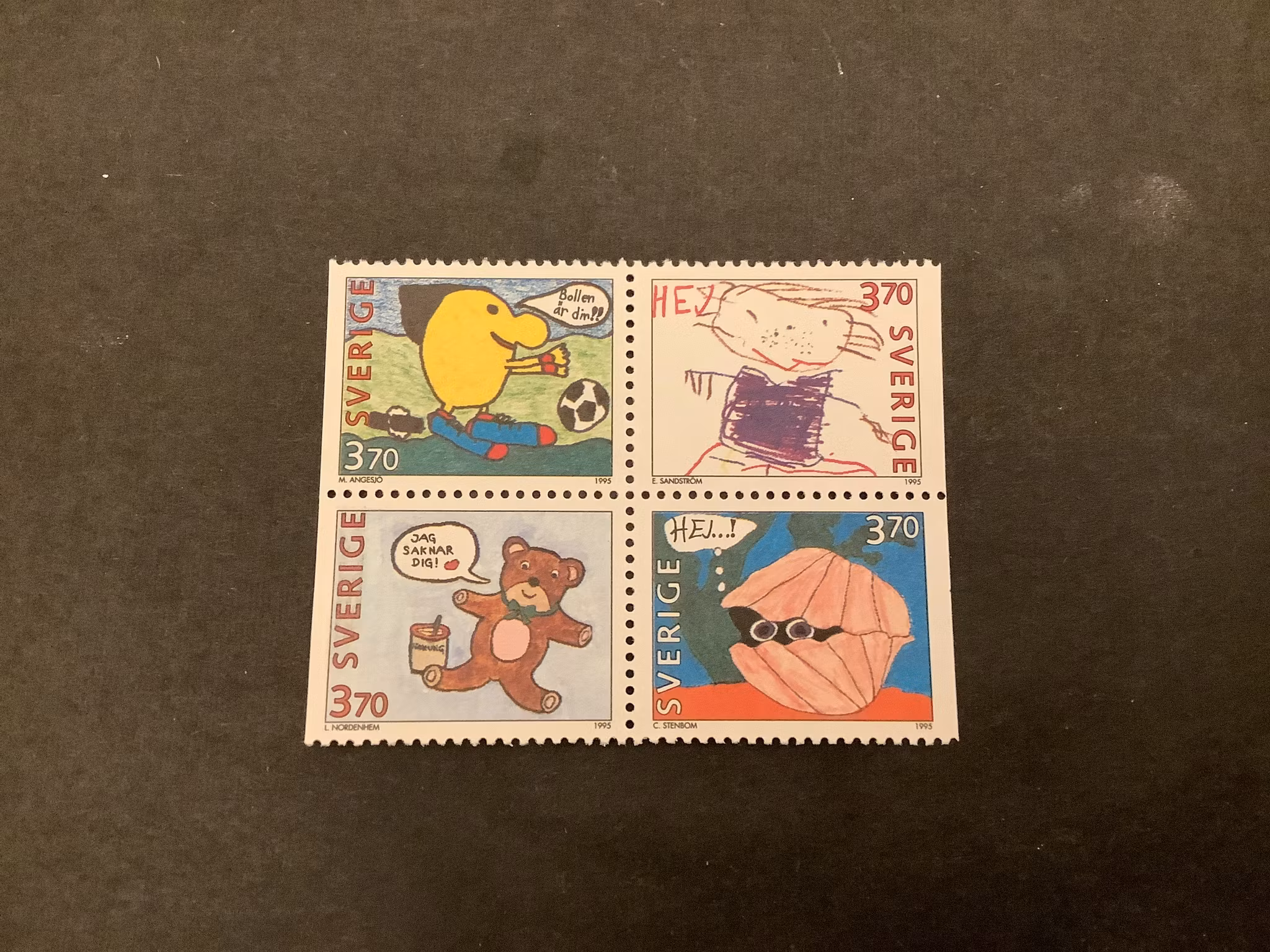 Hälsningsfrimärken IV facit nr 1912-1915 postfriskt 4-block
