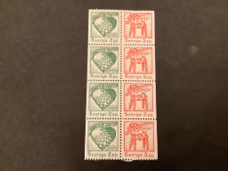 Inrikes julpost 1993 facit nr 1816-1817 i postfriskt 8-block