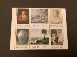 Nationalmuseum 200 år facit nr 1749-1754 postfriskt block