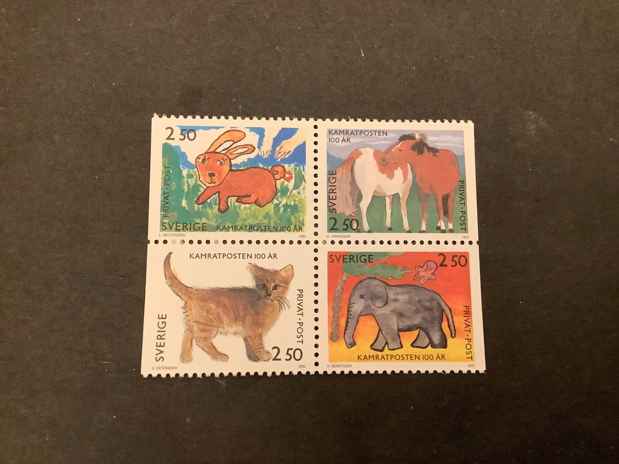 Rabattmärken XIV facit nr 1734-1737 postfriskt block