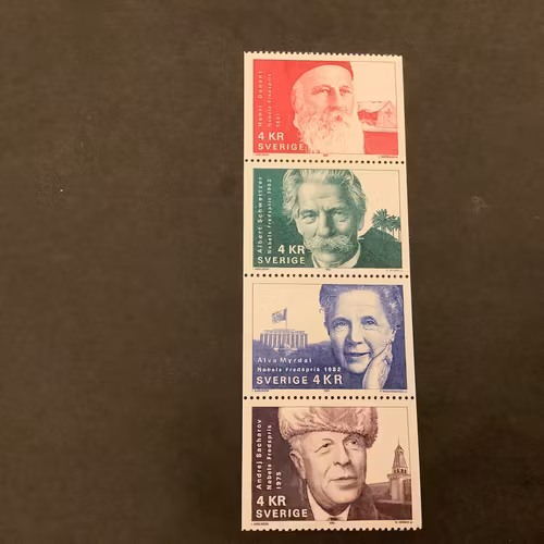 Nobelpristagare fred facit nr 1708-1711 postfriskt block