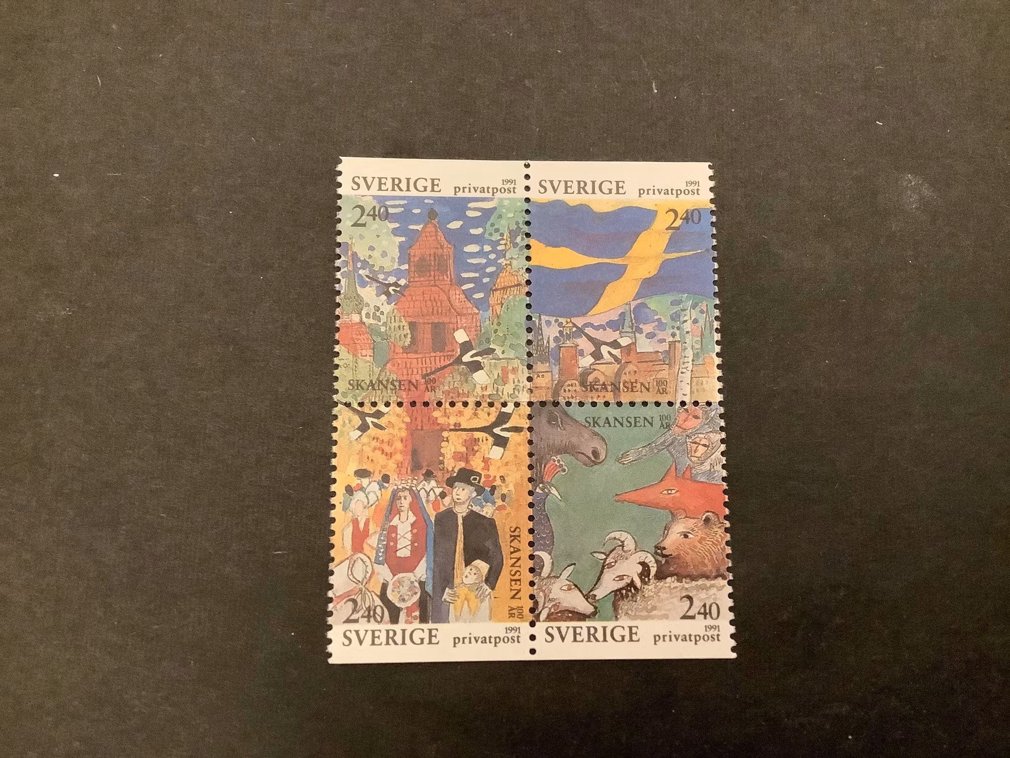 Rabattmärken XIII facit nr 1685-1688 i postfriskt block