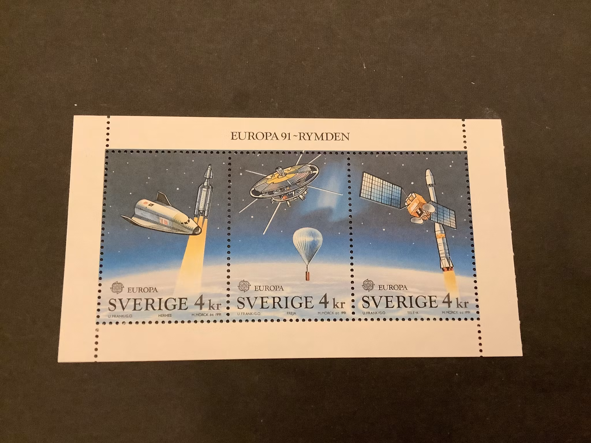 Europa XX facit nr 1680-1682 postfriskt block