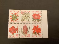Julpost 1990 facit nr 1660-1665 i postfriskt block