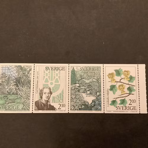 Botaniska trädgårdar facit nr 1470-1473 i postfriskt block