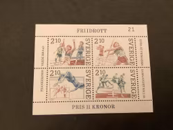 Friidrott facit nr 1420-1423 postfriskt block