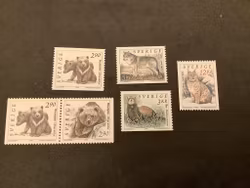 Vilda djur 2 facit nr 1773-1777 postfrisk serie