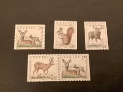 Vilda djur 1 facit nr 1717-1720 postfrisk serie