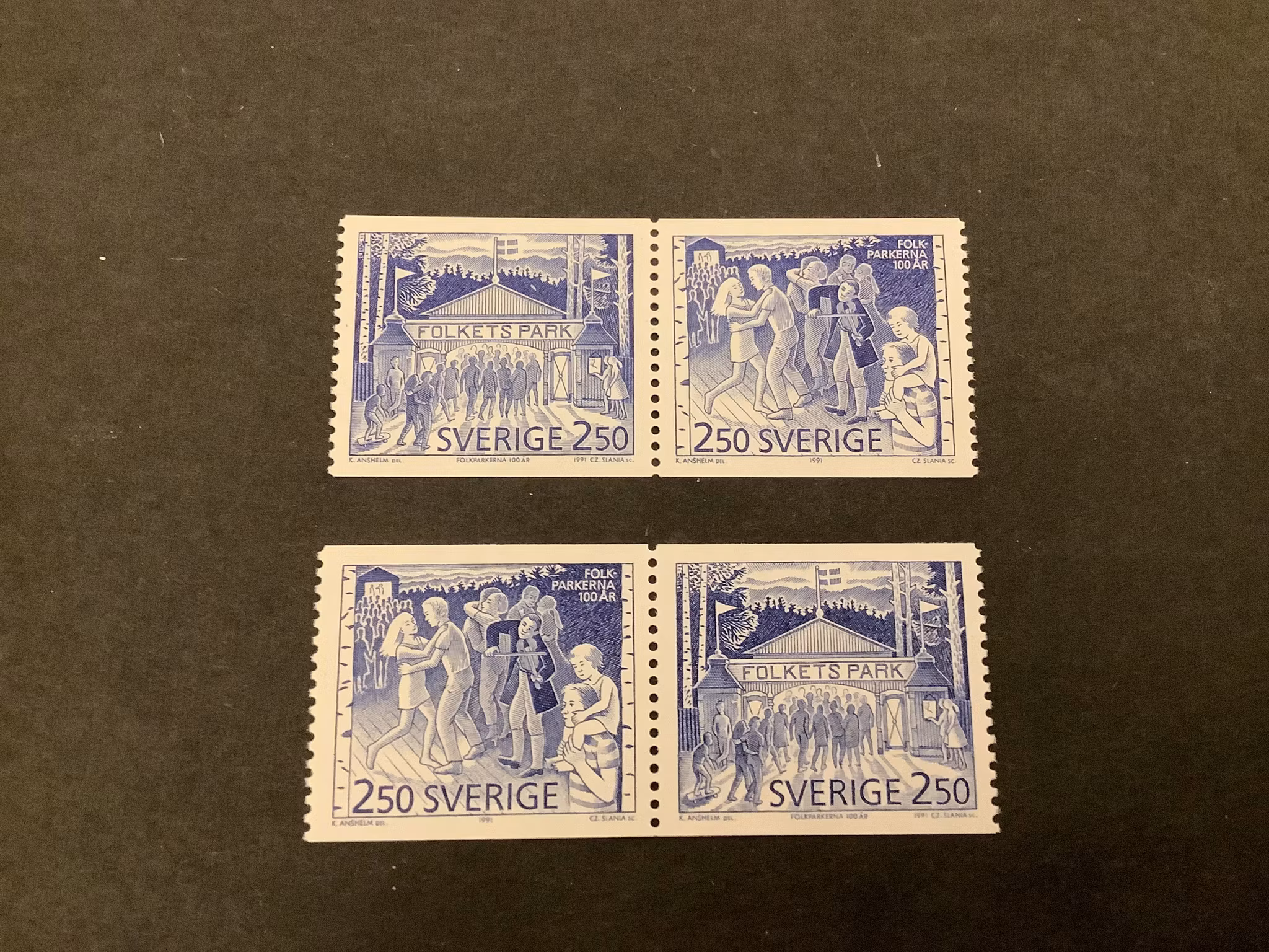 Folkparkerna 100 år facit nr 1690 SX 1 och SX 2 postfriska par