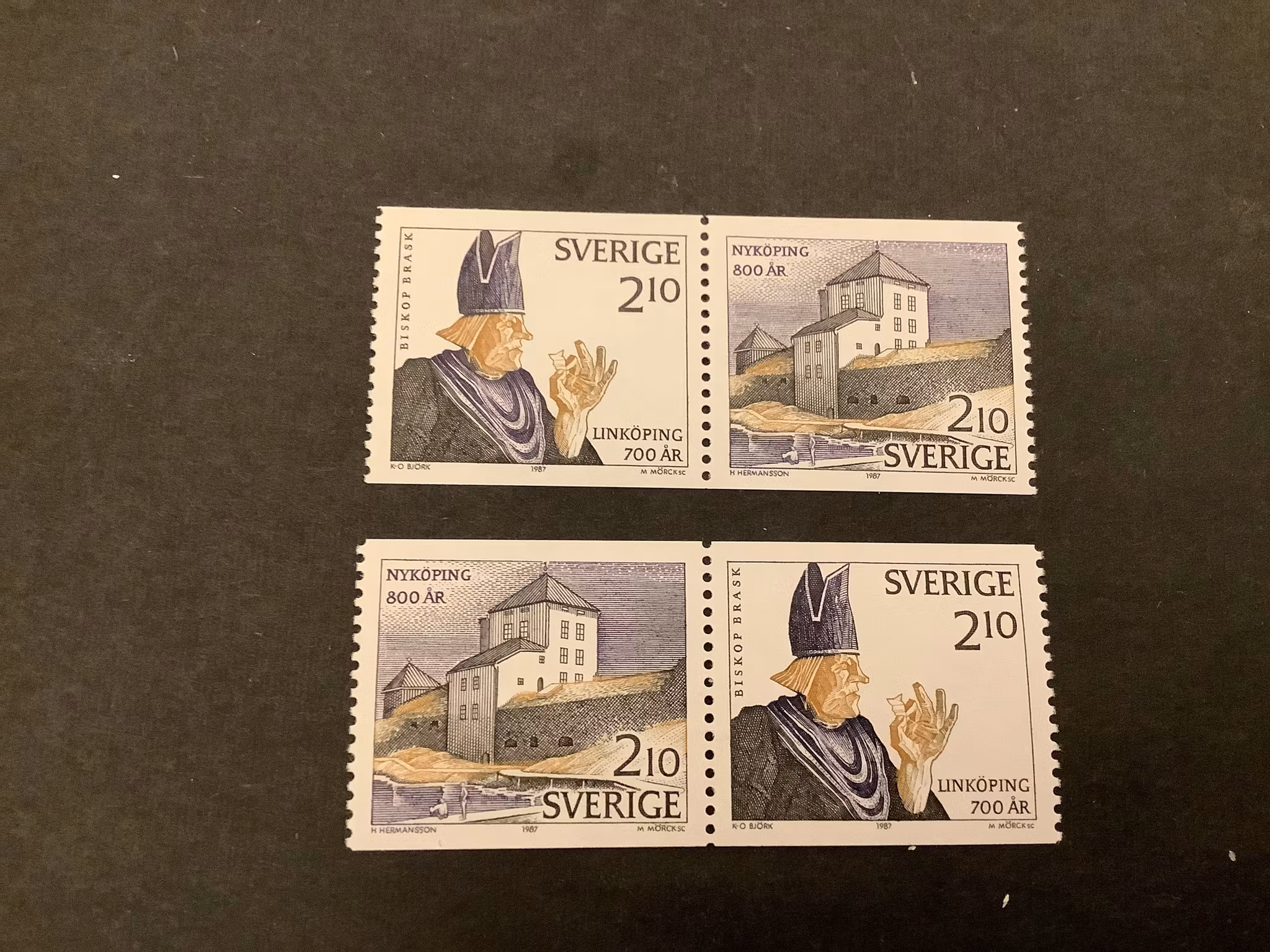 Stadsjubileer facit nr 1459 SX 1 och SX 2 postfriska par