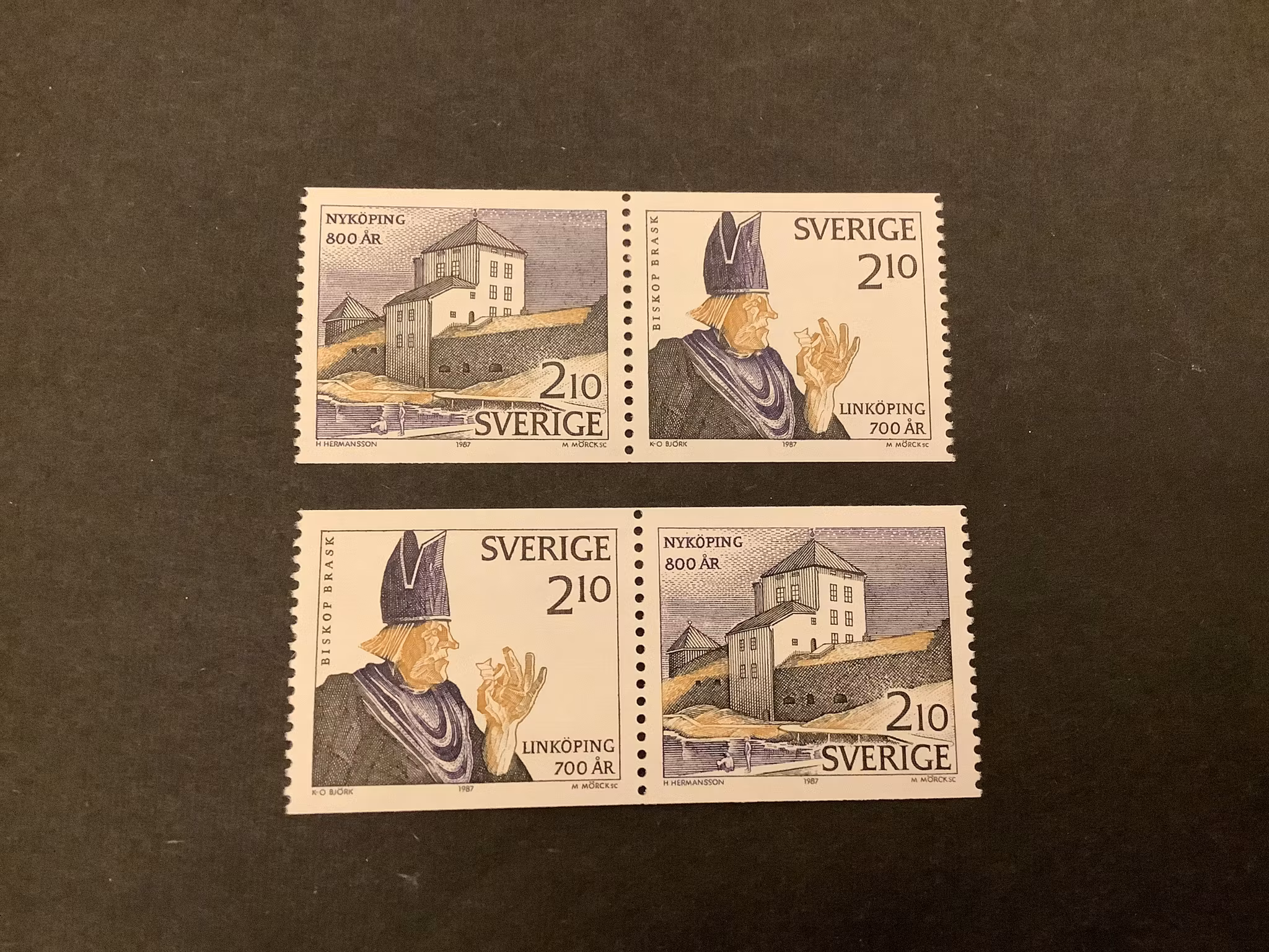 Stadsjubileer facit nr 1459 SX 1 och SX 2 postfriska par