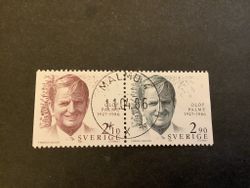 Olof Palme facit nr 1402 SX lyxstämplat par MALMÖ 4