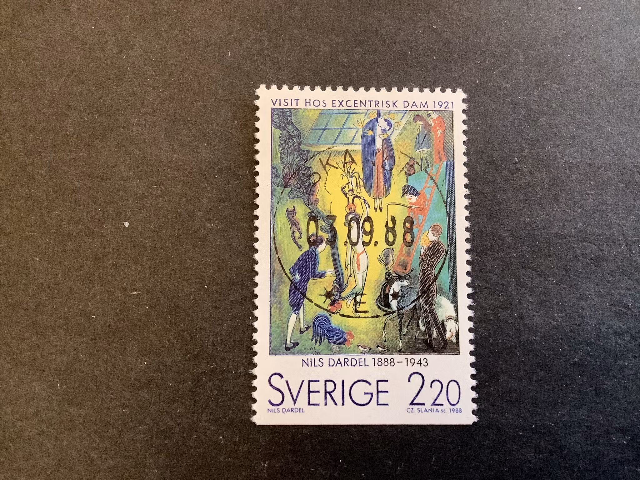 Svenska konstnärer i Paris facit nr 1515 lyxstämplat SKANÖR