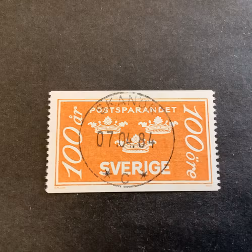 Postsparandet 100 år facit nr 1284 lyxstämplat SKANÖR