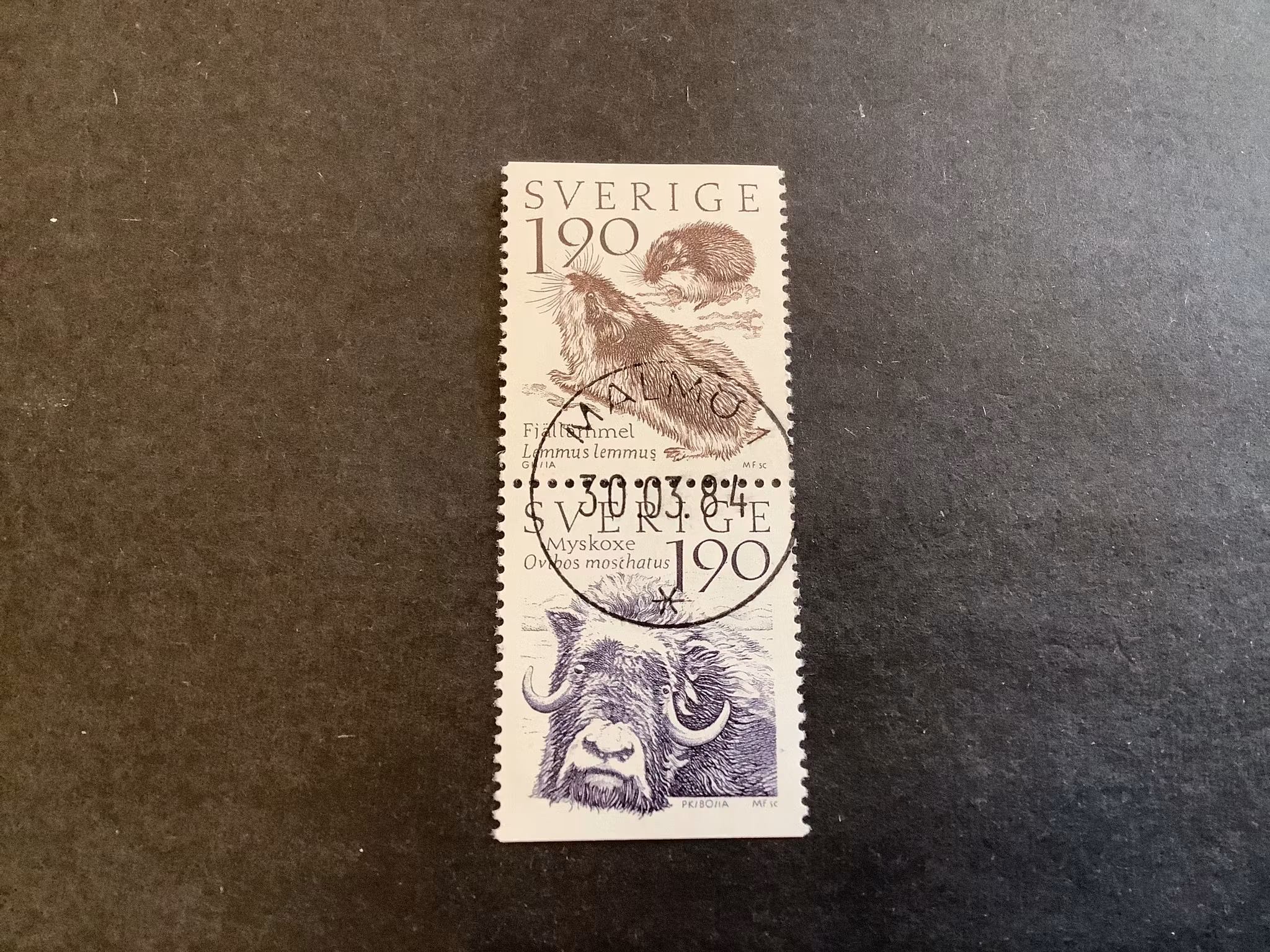 Fjällvärld facit nr 1292 SX lyxstämplat par MALMÖ 1